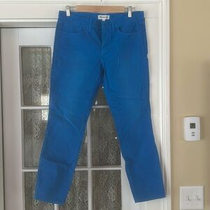 Madewell blue corduroy skinny pants.  Size 30